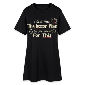 Je n’ai pas le plan de cours - Robe T-shirt Femme - noir - Devant