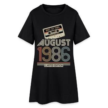 Cassette | Meilleurs d’août 1986 | Édition limitée - Robe T-shirt Femme - noir - Devant
