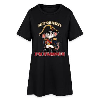 Moi, c’est fou, je suis célèbre, mascotte drôle de Napoléon - Robe T-shirt Femme - noir - Devant