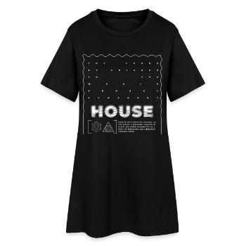 House Origins Chicago House Rave outfit EDM - Robe T-shirt Femme - noir - Devant