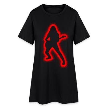 Gitarrist Kinder Herren Jungen Gitarre - Frauen T-Shirt-Kleid - Schwarz - Vorne