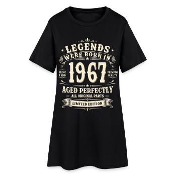 Cadeau du 60e anniversaire 1967 Homme Vintage Rétro - Robe T-shirt Femme - noir - Devant