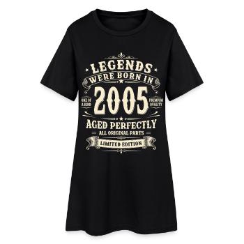 21st Birthday Gift 2005 Man Vintage Retro - Women’s T-Shirt Dress - black - Front