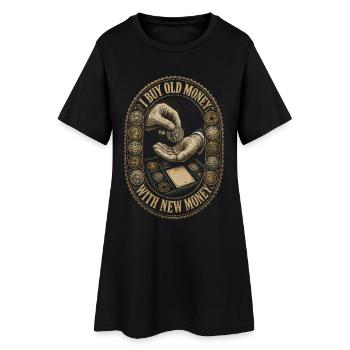 Collectionneur de pièces Numismatique, Collection de pièces - Robe T-shirt Femme - noir - Devant