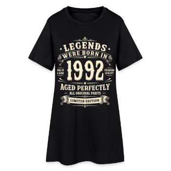 34th Birthday Gift 1992 Man Vintage Retro - Women’s T-Shirt Dress - black - Front