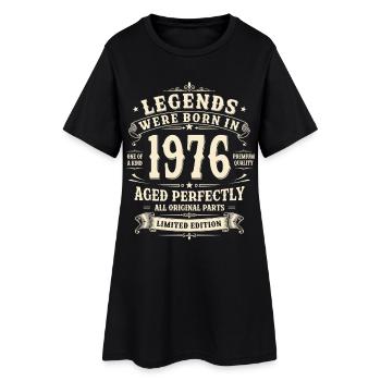 Cadeau pour le 50e anniversaire 1976 Homme Vintage Rétro - Robe T-shirt Femme - noir - Devant