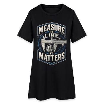 Cutting machine operator CNC router - Women’s T-Shirt Dress - black - Front