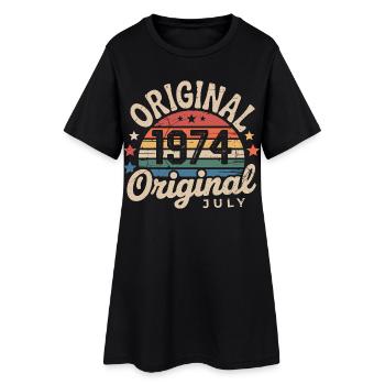 Original Juillet 1974 Anniversaire Vintage Retro - Robe T-shirt Femme - noir - Devant