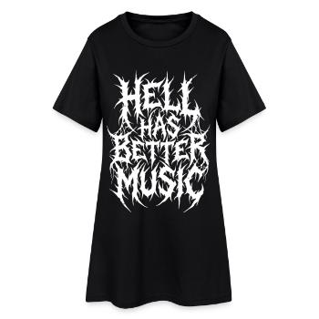 L’enfer a une meilleure musique - Robe T-shirt Femme - noir - Devant