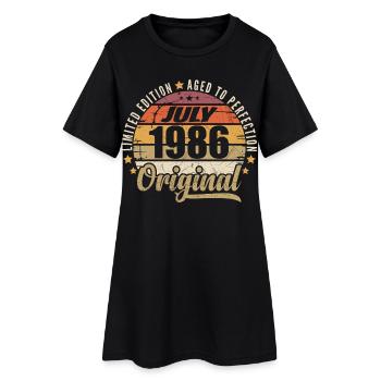Anniversaire Mythique 1986 Cadeau Vintage 1986 - Robe T-shirt Femme - noir - Devant
