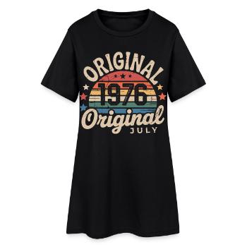 Original July 1976 Retro Vintage Birthday - Women’s T-Shirt Dress - black - Front