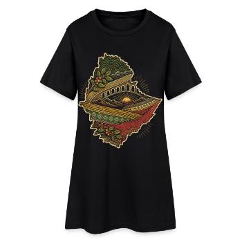 Éthiopie Éthiopiens - Robe T-shirt Femme - noir - Devant