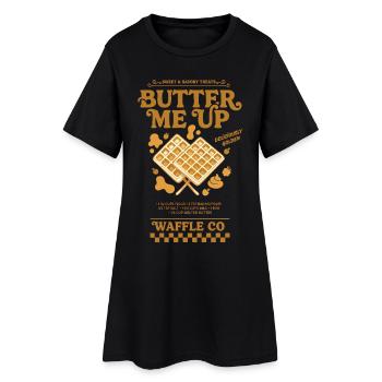 Petit-déjeuner me beurre Brunch Café pancake drôle - Robe T-shirt Femme - noir - Devant