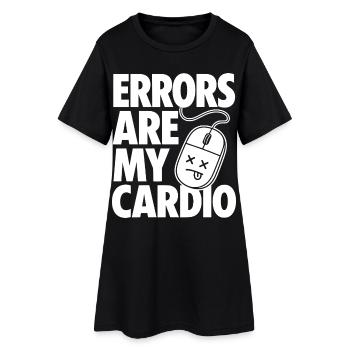 Les erreurs sont mon programmeur cardio - Robe T-shirt Femme - noir - Devant