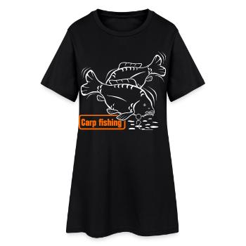 Fische_angeln_001_carp_fishing - Robe T-shirt Femme - noir - Devant