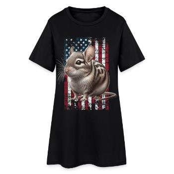 Degu US Degu - Women’s T-Shirt Dress - black - Front