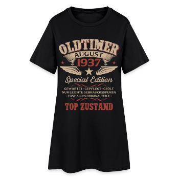 89. Geburtstag Mann Oldtimer 1937 August - Frauen T-Shirt-Kleid - Schwarz - Vorne