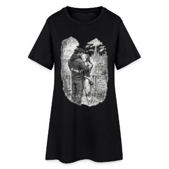 The Future Is Human and Machine – AI & Robot Futur - Women’s T-Shirt Dress - black - Front