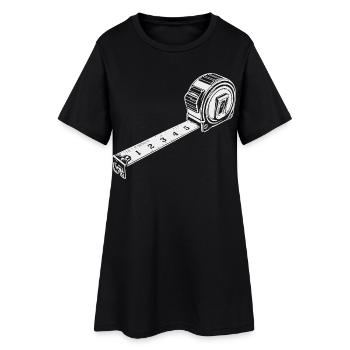 tape measure - Women’s T-Shirt Dress - black - Front