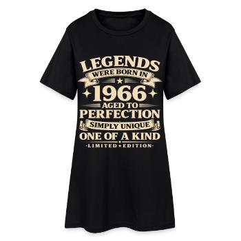 Born in 1966 Simply unique - Women’s T-Shirt Dress - black - Front