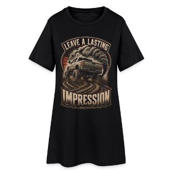 Le charbon roulant laisse une impression durable - Robe T-shirt Femme - noir - Devant