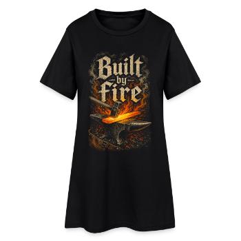 Blacksmith Blacksmith Farrier Built By Fire - Women’s T-Shirt Dress - black - Front