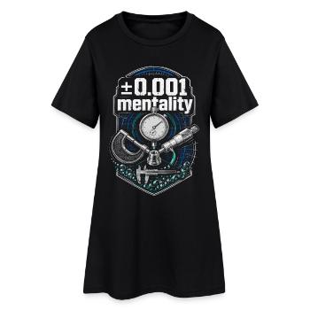 Mentalité d’opérateur de machine de découpe CNC Router 0.001 - Robe T-shirt Femme - noir - Devant