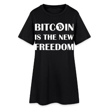 Bitcoin is the new freedom - Women’s T-Shirt Dress - black - Front