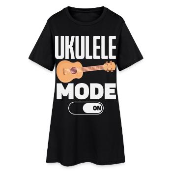 Funny Ukulele Designs and Sayings - Women’s T-Shirt Dress - black - Front