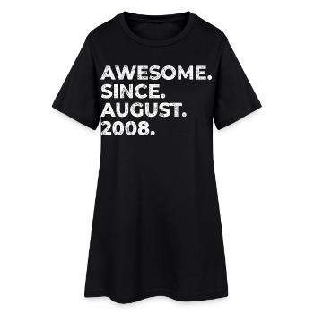 Génial depuis août 2008 cadeau d’anniversaire - Robe T-shirt Femme - noir - Devant