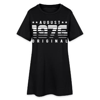Original Limited Edition August 1976 Birthday - Women’s T-Shirt Dress - black - Front