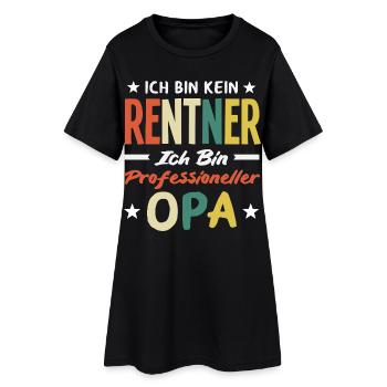 Professioneller Opa Rentner - Frauen T-Shirt-Kleid - Schwarz - Vorne
