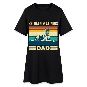 Belgian Malinois Dad Shepherd Dog Dad - Women’s T-Shirt Dress - black - Front
