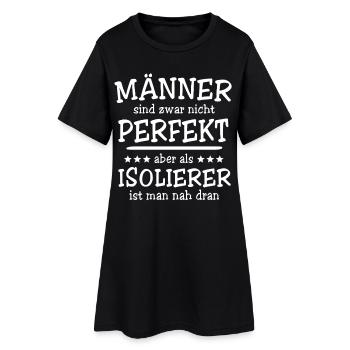 Isolierer Männer - Frauen T-Shirt-Kleid - Schwarz - Vorne
