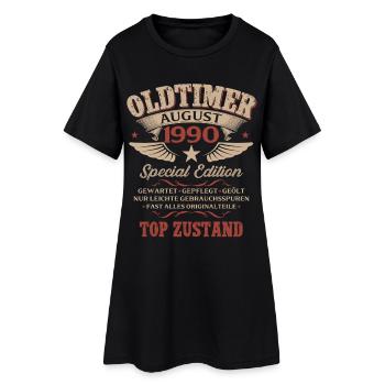 36. Geburtstag Geschenk Mann Oldtimer 1990 August - Frauen T-Shirt-Kleid - Schwarz - Vorne