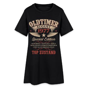 49. Geburtstag Geschenk Mann Oldtimer 1977 August - Frauen T-Shirt-Kleid - Schwarz - Vorne