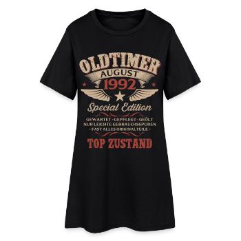 34. Geburtstag Geschenk Mann Oldtimer 1992 August - Frauen T-Shirt-Kleid - Schwarz - Vorne