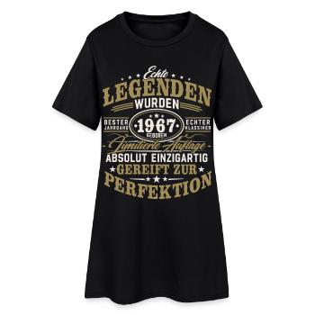 1967 Jahrgang geboren Legenden Vintage Geburtstag - Frauen T-Shirt-Kleid - Schwarz - Vorne