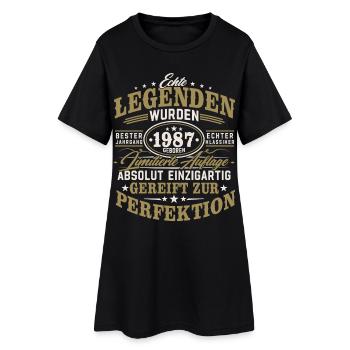 1987 Jahrgang geboren Legenden Vintage Geburtstag - Frauen T-Shirt-Kleid - Schwarz - Vorne