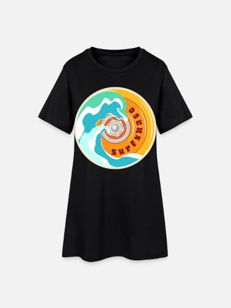 Surfskate Lover - Robe T-shirt Femme - noir