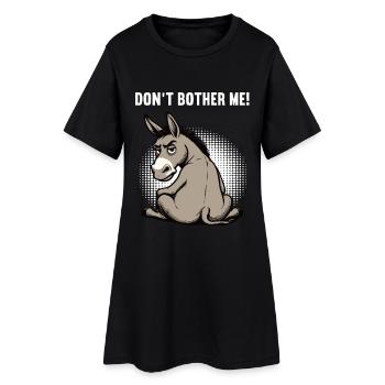 Ne me dérange pas, Asne Âne Porte-âne Muli - Robe T-shirt Femme - noir - Devant