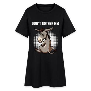 Ne me dérange pas, Asne Âne Porte-âne Muli - Robe T-shirt Femme - noir - Devant