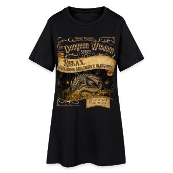 Sagesse du Dragon Endormi - Robe T-shirt Femme - noir - Devant