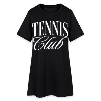 Tennis Club - Frauen T-Shirt-Kleid - Schwarz - Vorne
