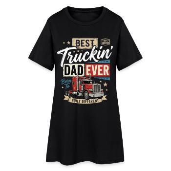 Meilleur Papa Truckin de tous les temps - Robe T-shirt Femme - noir - Devant