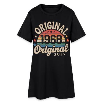 Originaler Retro-Vintage-Geburtstag im Juli 1968 - Frauen T-Shirt-Kleid - Schwarz - Vorne