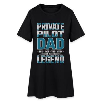 Pilote privé Papa L’idole L’Instructeur de vol - Robe T-shirt Femme - noir - Devant