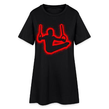 Gymnastique Gymnastique Ring Gymnastique Rings Gymnastique Enfants - Robe T-shirt Femme - noir - Devant