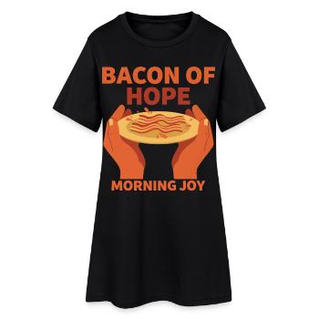 Café du matin, Bacon de l’espoir, Breakfast Joy Brunch du matin - Robe T-shirt Femme - noir - Devant