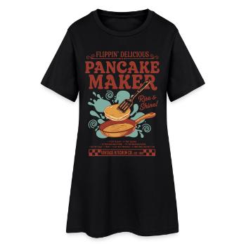 Machine à pancakes pour le petit-déjeuner Flippin Delicious Rise et - Robe T-shirt Femme - noir - Devant